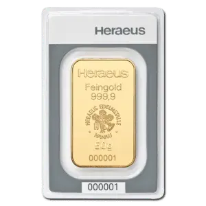 Lingot or 50 g Heraeus