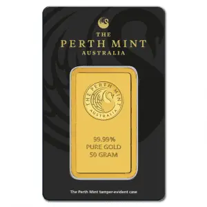 Lingot or 50 g perth mint