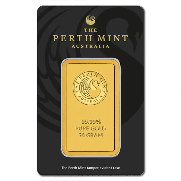 Lingot or 50 g perth mint