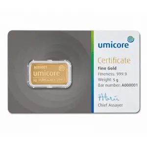 Lingot or 5 g umicore