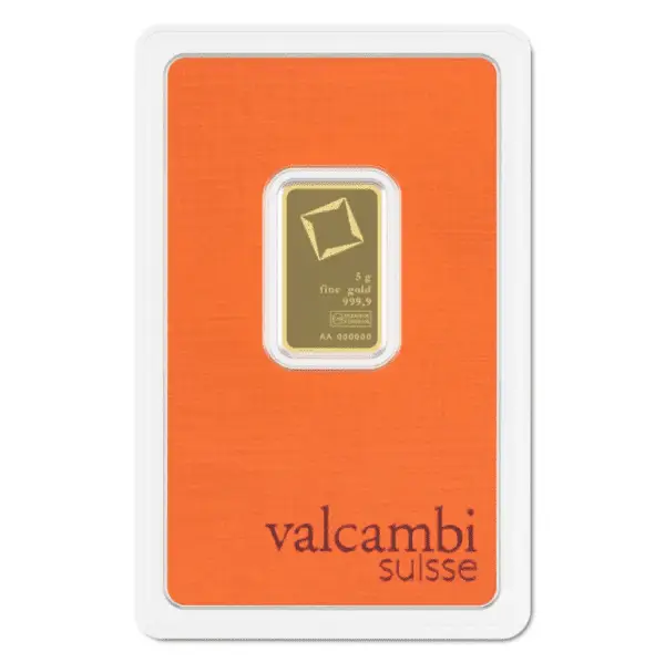 Lingot or 5 g valcambi suisse