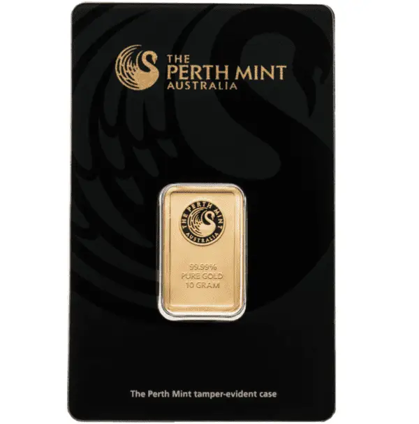 Lingot or 10 g perth mint