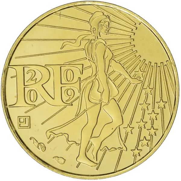 100 euros or 2009 la semeuse