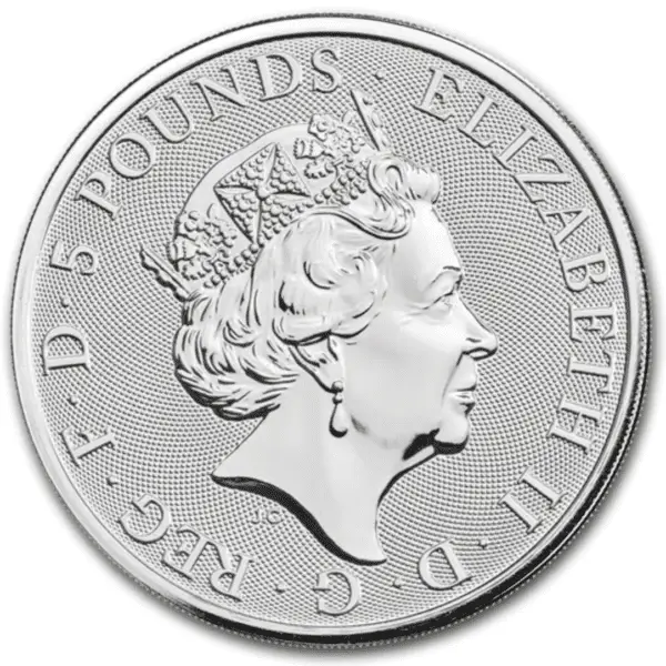 2 oz lion blanc queen's beasts 2020 – Image 2