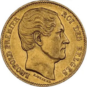 20 francs or léopold I