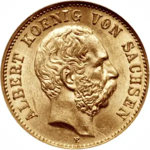 20 mark or albert royaume de saxe