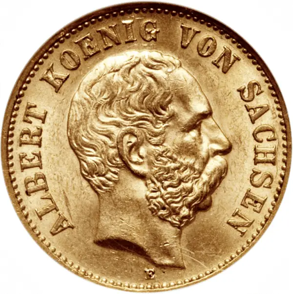 20 mark or albert royaume de saxe