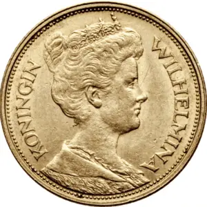 5 florins or wilhelmina 1912