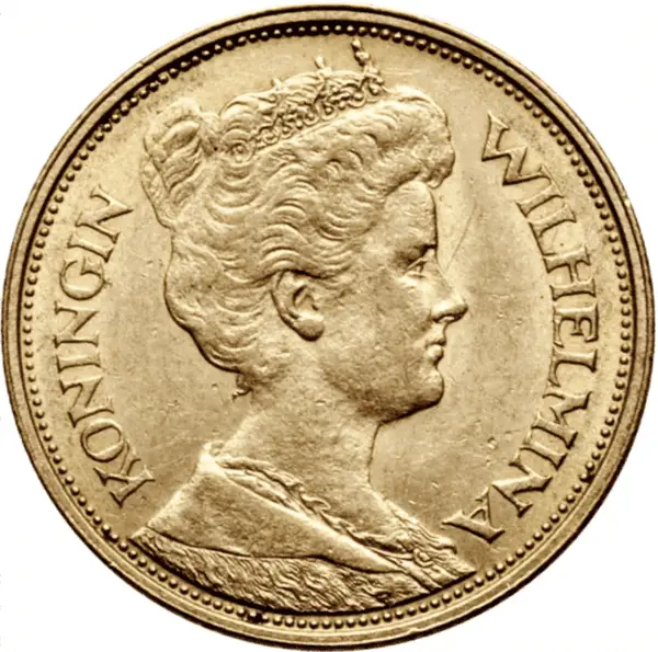 5 florins or wilhelmina 1912