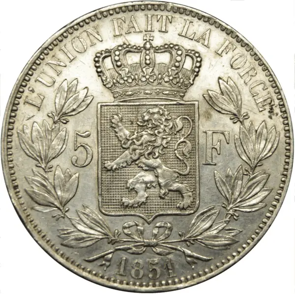 5 francs léopold I tête nue argent – Image 2