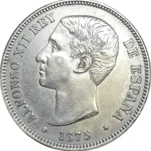 5 pesetas alphonse XII préconstit.