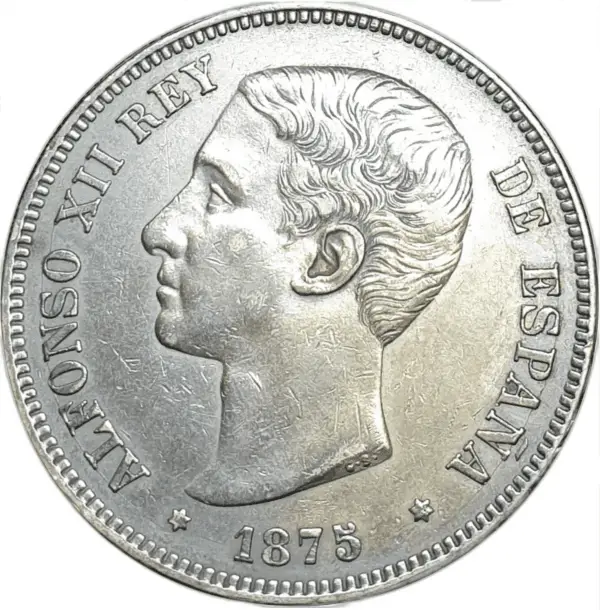 5 pesetas alphonse XII préconstit.