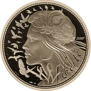 5000 euros or marianne - liberté 2017