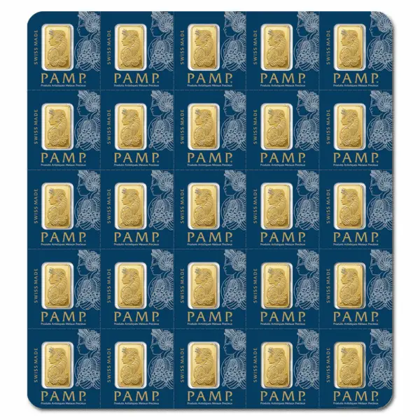Lingots or 25 x 1 g combi bar PAMP