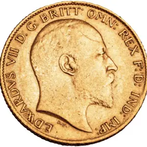 demi souverain or edouard VII