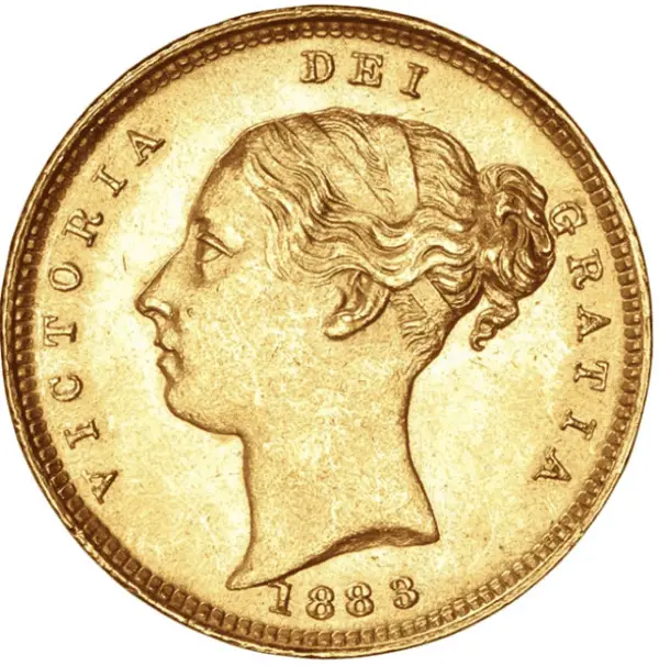 demi souverain or victoria 1er portrait