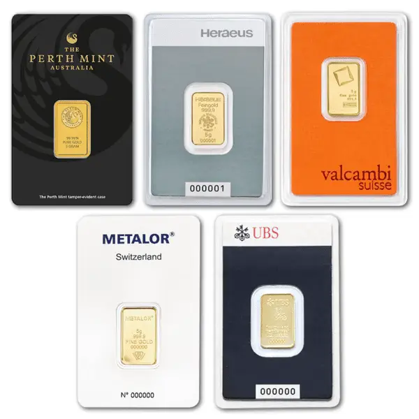Lingot or 5 g LBMA