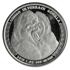 1 oz gorille silverback 2019 argent