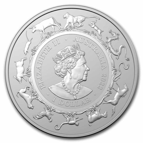1 oz tigre lunar 2022 RAM – Image 2