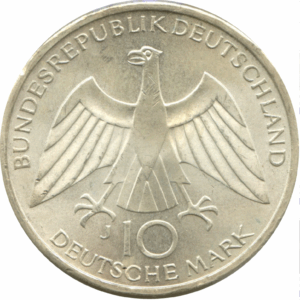 10 deutsche mark argent