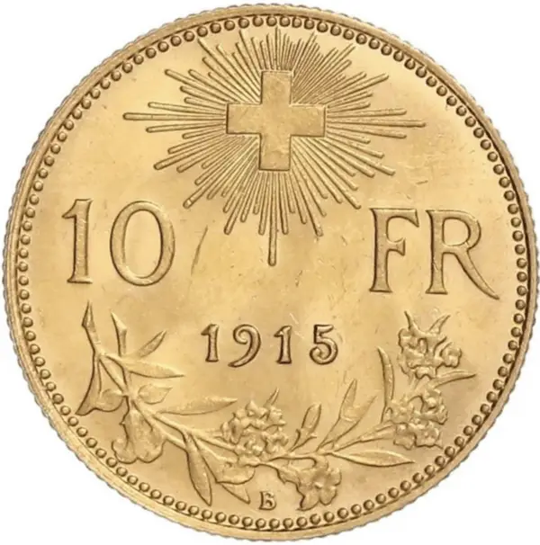 10 francs or vreneli croix suisse – Image 2