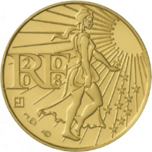 100 euros or 2008 la semeuse