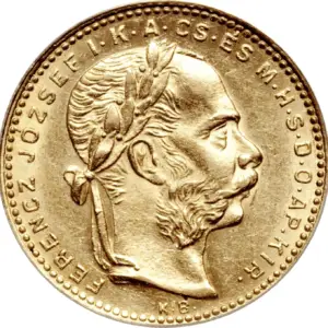 20 francs 8 forint or franz joseph I