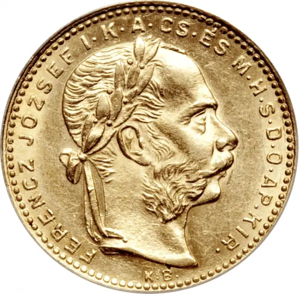 20 francs 8 forint or franz joseph I