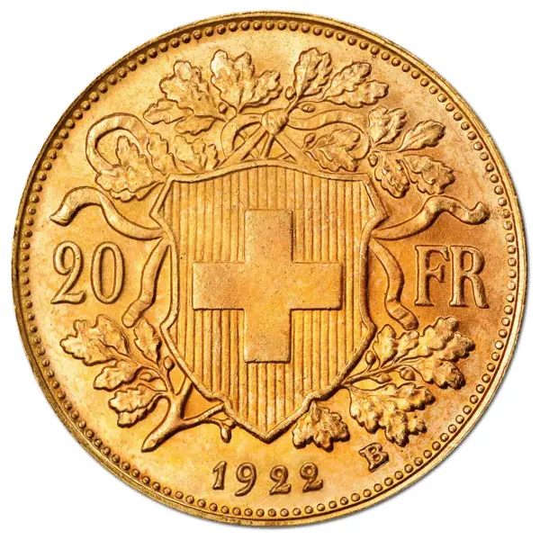 20 francs or vreneli croix suisse – Image 2