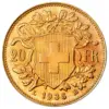 20 francs or vreneli croix suisse refrappe – Image 2