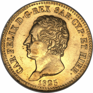 20 lire or carlo felice sardaigne