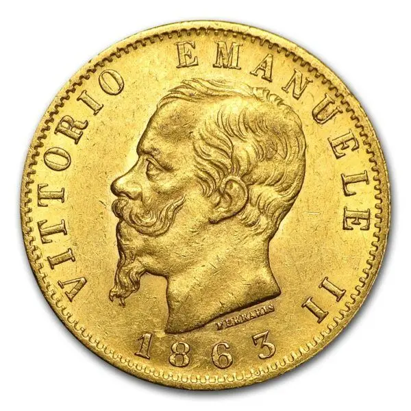 20 lire or vittorio emanuele II