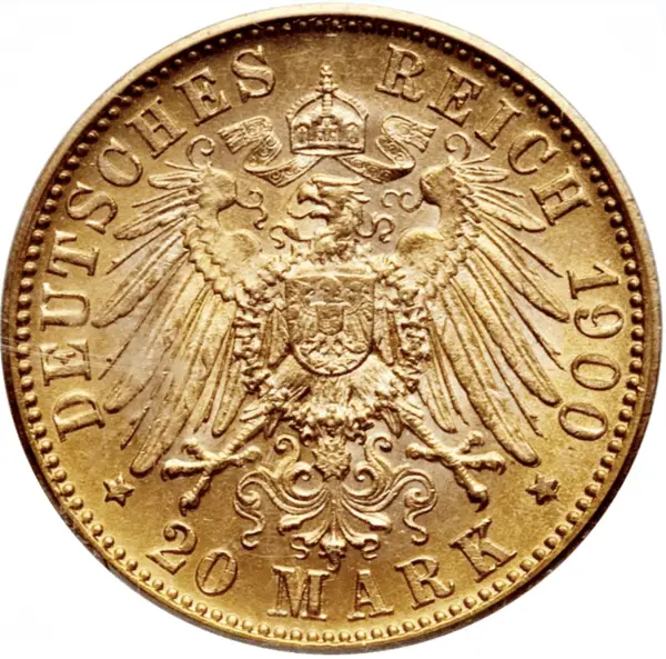 20 mark or wilhelm II württemberg – Image 2