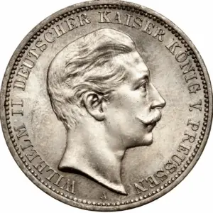 3 mark wilhelm II argent