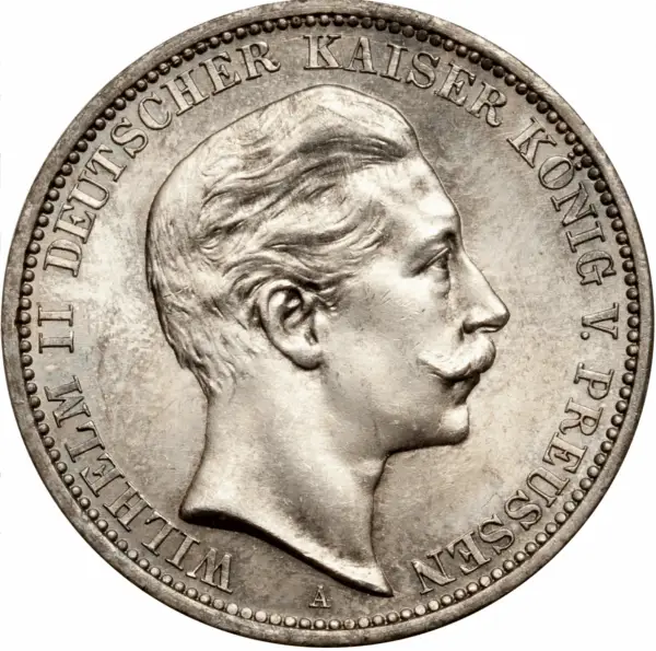 3 mark wilhelm II argent