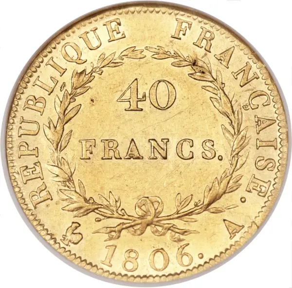 40 francs or napoléon empereur nu – Image 4