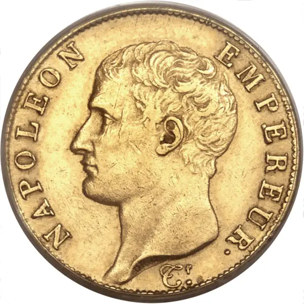 40 francs or napoléon empereur nu