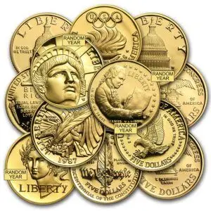 5 dollars or constitution commémorative