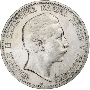 5 mark wilhelm II argent