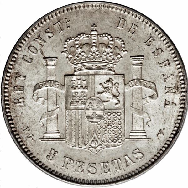 5 pesetas alphonse XIII boucle – Image 2