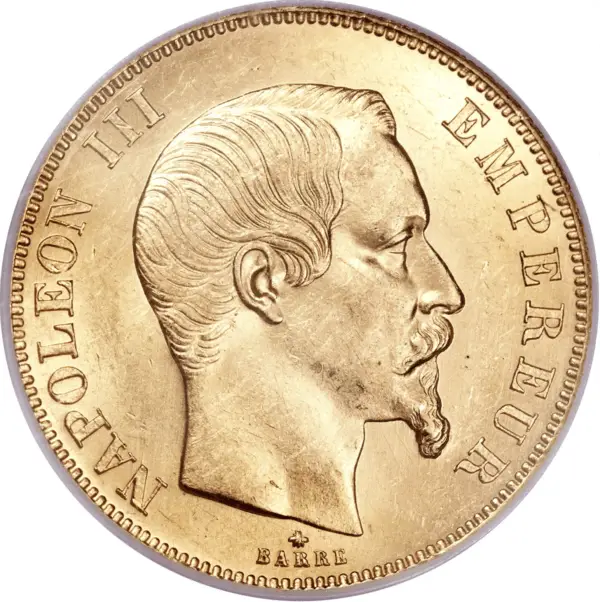 50 francs or napoléon III tête nue