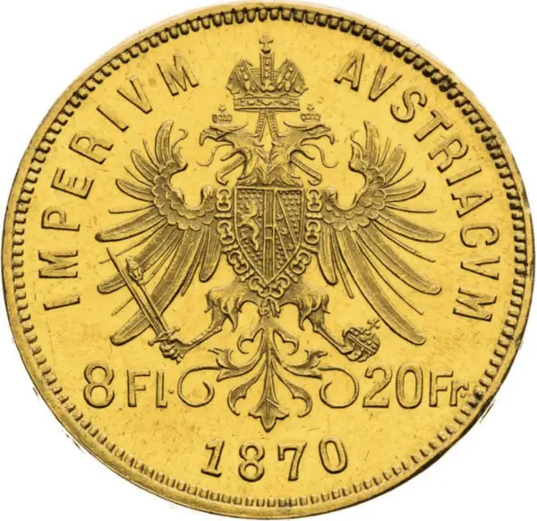 8 florins 20 francs or franz joseph I – Image 2