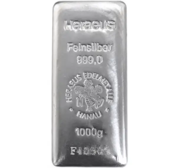 Lingot d'argent 1 kg heraeus