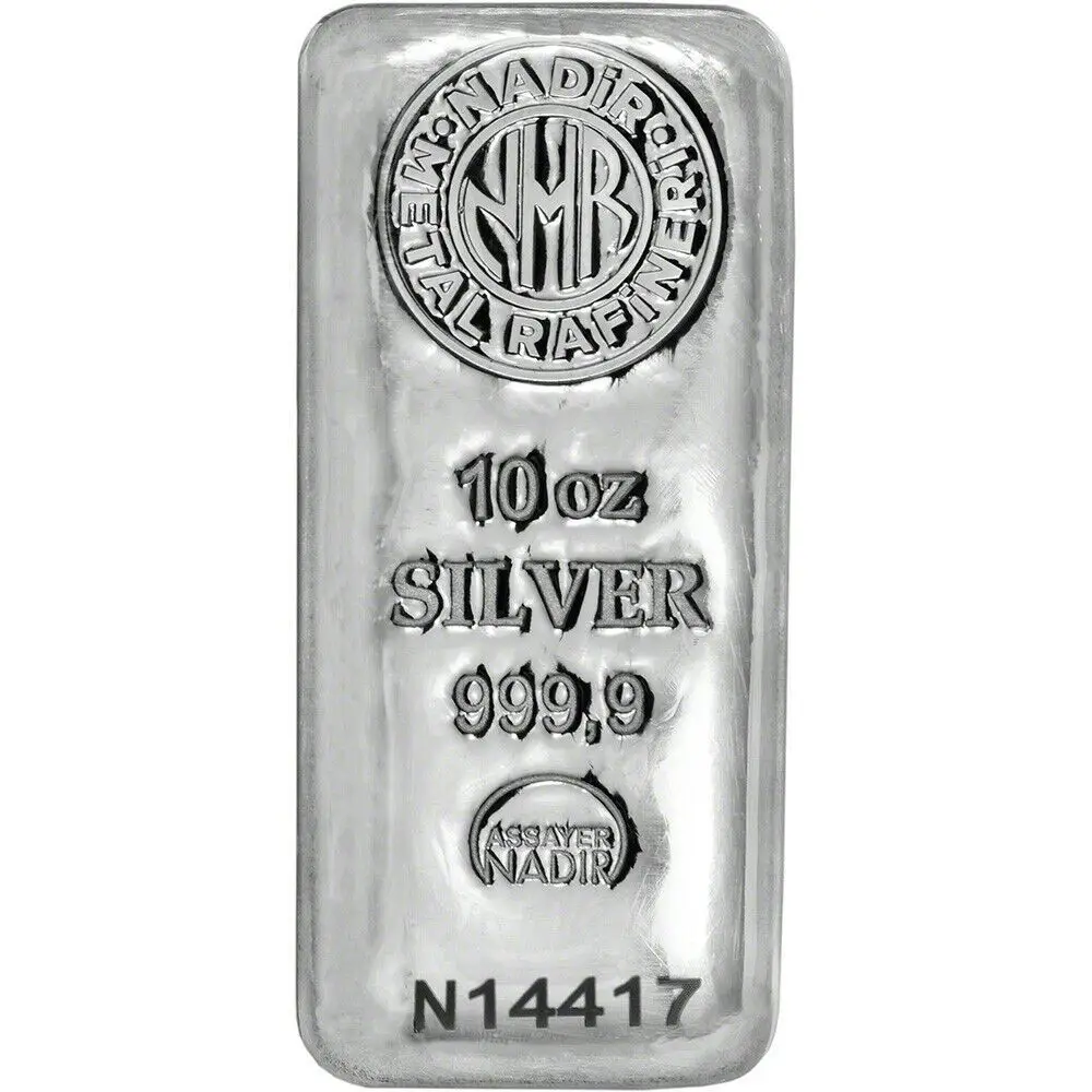 Lingot d'argent 10 oz nadir - acheter-or-argent.fr