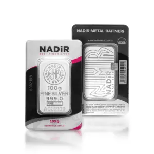 Lingot d'argent 100 g nadir