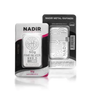 Lingot d'argent 50 g nadir