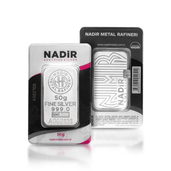 Lingot d'argent 50 g nadir