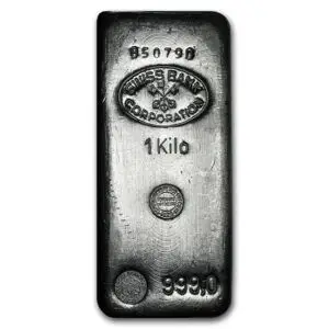 Lingot d'argent 1 kg Suisse