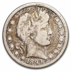quarter dollar barber argent