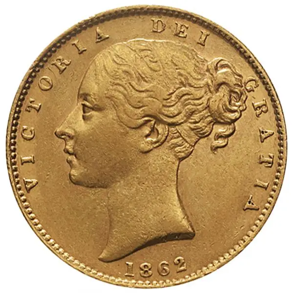 souverain or victoria jeune armoiries